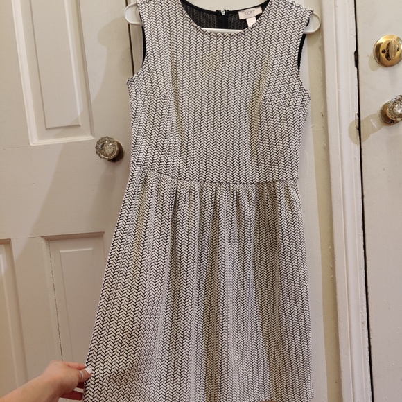 Loft white gray casual dress - Picture 3 of 11